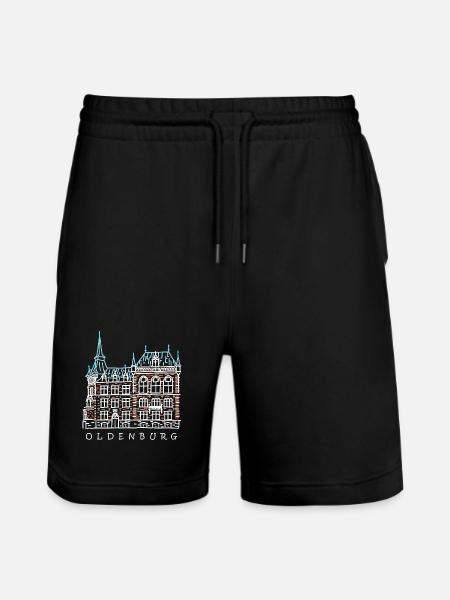 Oldenburg, Old Town, Germany Drawing - Stanley/Stella Trainer Unisex Organic Jogging Shorts - black