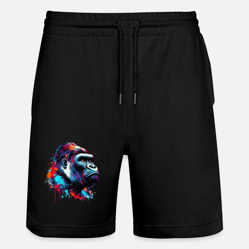 Gorilla - Stanley/Stella Unisex Bio Joggingshorts Trainer  - Schwarz
