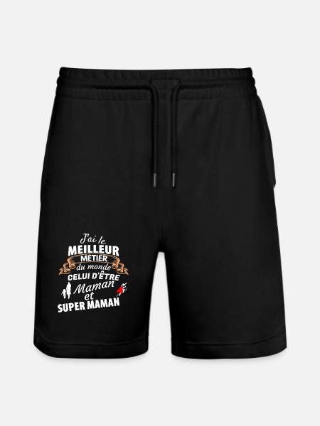 Pride Mom Superhero - Stanley/Stella Trainer Unisex Organic Jogging Shorts - black