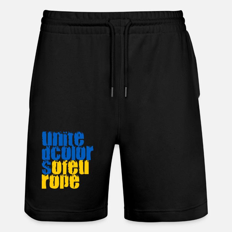 Couleurs unies de l’Europe - Short de jogging bio TRAINER Stanley/Stella unisexe - noir