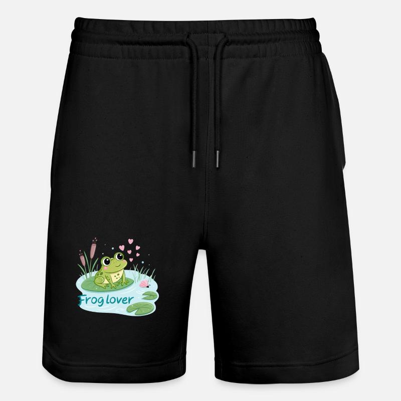 Grenouille Gourmande Amour - Short de jogging bio TRAINER Stanley/Stella unisexe - noir