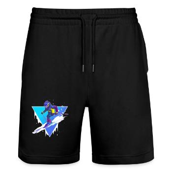 Ski - Stanley/Stella Unisex Bio Joggingshorts Trainer  - Schwarz - Vorne - Nik (191cm) & Marisol (170cm)