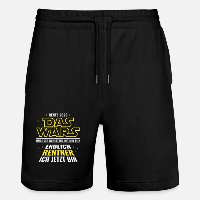 Rente 2026 Das wars Endlich Rentner ich jetzt bin - Stanley/Stella Unisex Bio Joggingshorts Trainer  - Schwarz