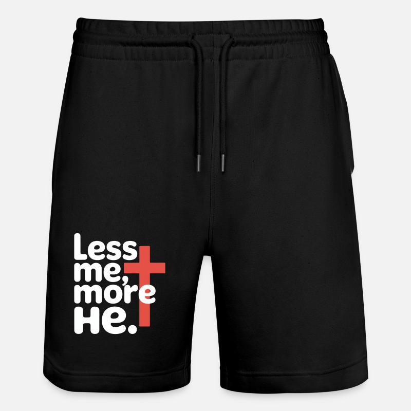Moins moi plus Il Foi chrétienne - Short de jogging bio TRAINER Stanley/Stella unisexe - noir