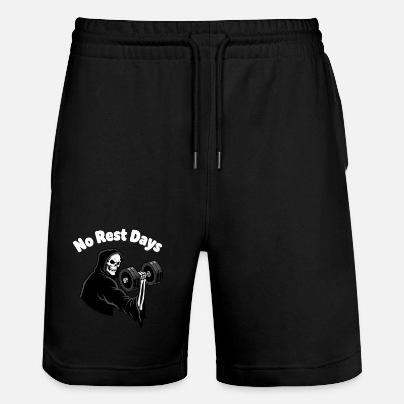 No Rest Days Grim Lifter - Stanley/Stella Trainer Unisex Organic Jogging Shorts - black