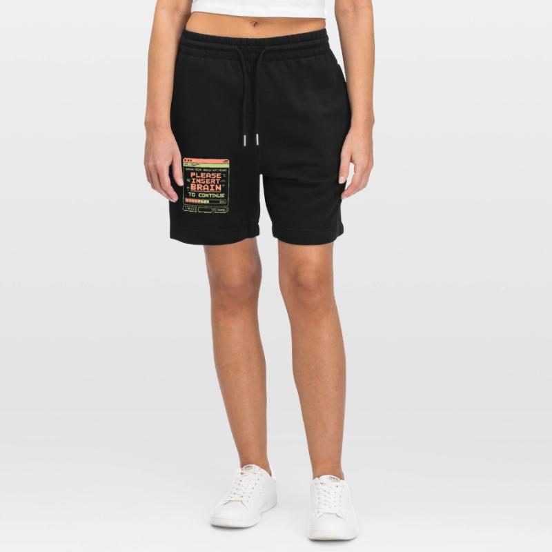 Error 404 Brain Not Found Pixel Design Stanley/Stella Trainer Unisex Organic Jogging Shorts