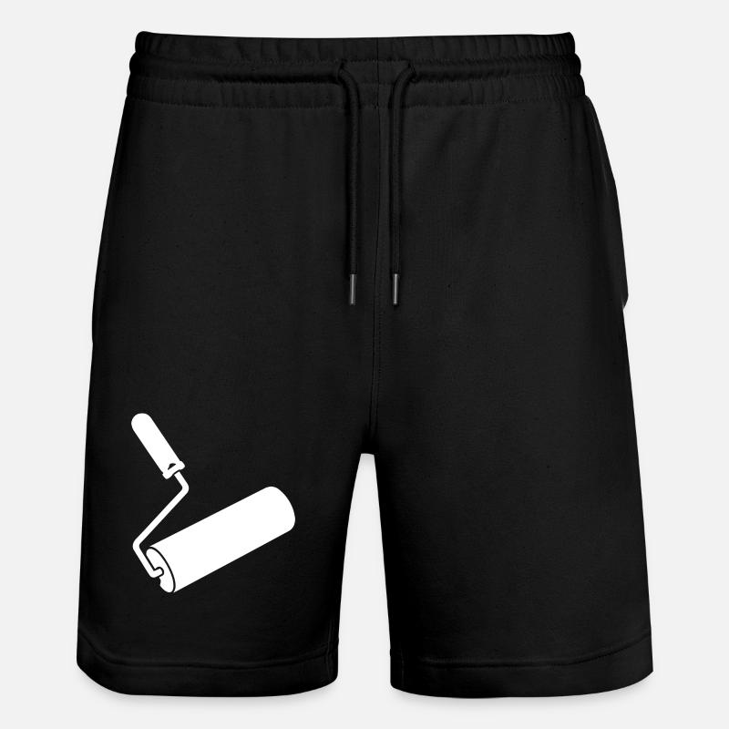 Farbrolle – Handwerker Logo Design - Stanley/Stella Unisex Bio Joggingshorts Trainer  - Schwarz
