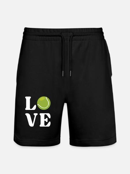 Tennis Lover - Stanley/Stella Trainer Unisex Organic Jogging Shorts - black