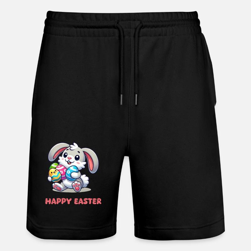 Bunny Easter Bunny Comic - Stanley/Stella Trainer Unisex Organic Jogging Shorts - black