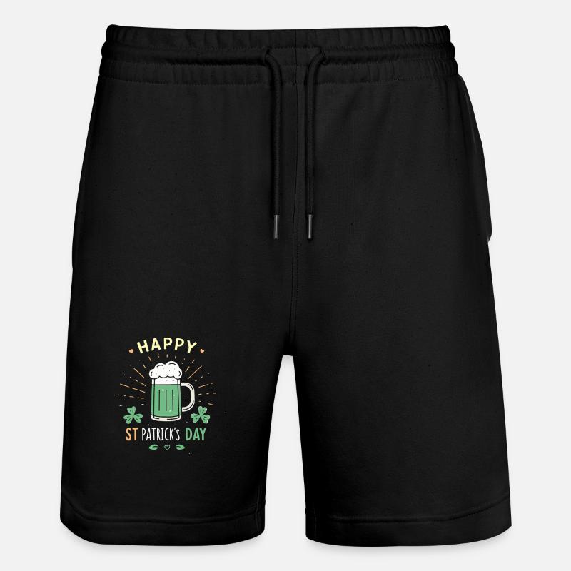 Verre Saint Patrick Festif - Short de jogging bio TRAINER Stanley/Stella unisexe - noir