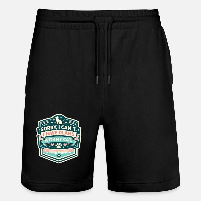 J’ai des projets pour mon chat - Short de jogging bio TRAINER Stanley/Stella unisexe - noir