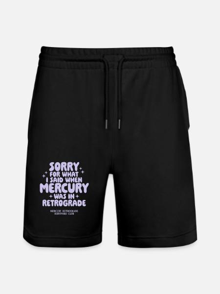 Mercury Retrograde Survivors Club - Stanley/Stella Trainer Unisex Organic Jogging Shorts - black