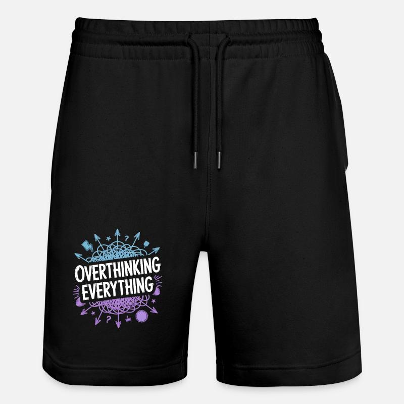 Overthinking Everything ADHD Chaos - Stanley/Stella Trainer Unisex Organic Jogging Shorts - black