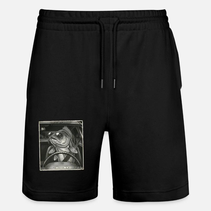 Zander Flashed - Stanley/Stella Trainer Unisex Organic Jogging Shorts - black
