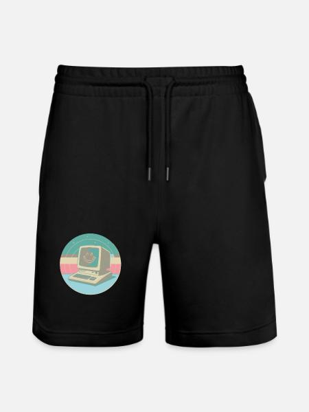 Retro PC Pastel Smile - Stanley/Stella Trainer Unisex Organic Jogging Shorts - black