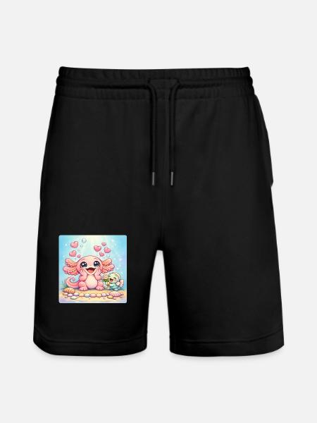 La douce amitié des créatures marines - Short de jogging bio TRAINER Stanley/Stella unisexe - noir