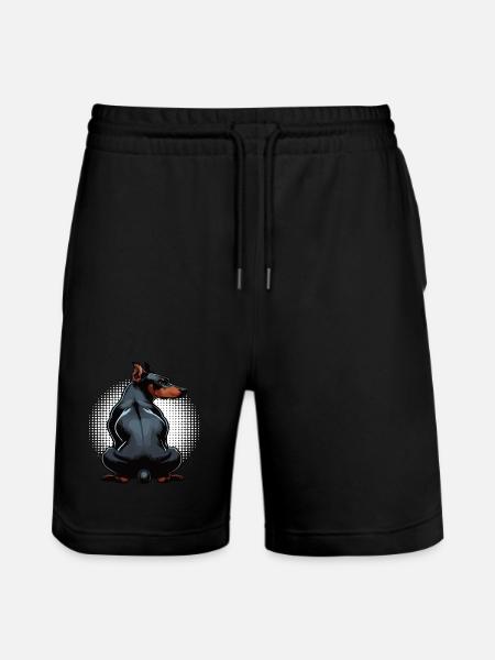Doberman Doberman Owner Doberman Lovers - Stanley/Stella Trainer Unisex Organic Jogging Shorts - black