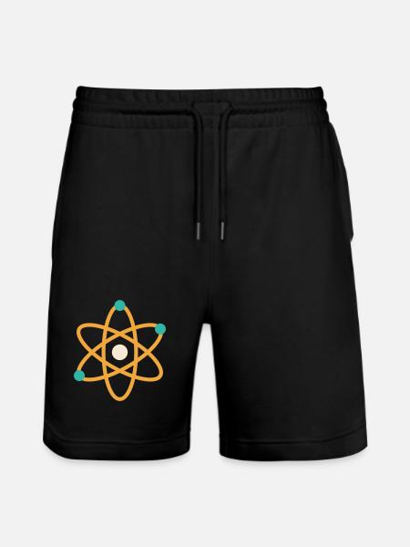 Atom - Physics Chemistry Science Nerd Teacher - Stanley/Stella Trainer Unisex Organic Jogging Shorts - black