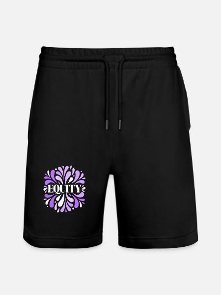 Équité Violet Burst Floral - Short de jogging bio TRAINER Stanley/Stella unisexe - noir