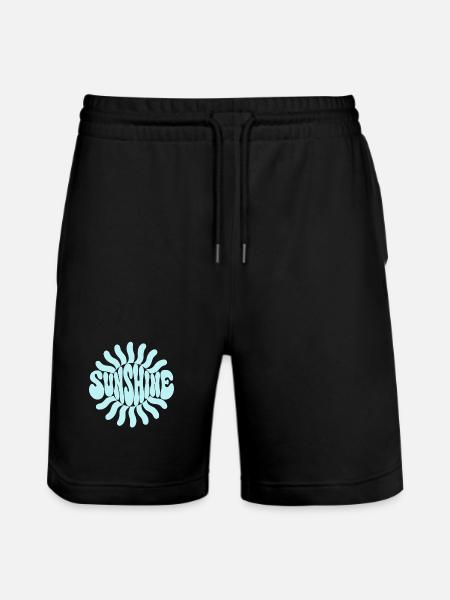 Sunshine Psychedelic Bleu - Short de jogging bio TRAINER Stanley/Stella unisexe - noir