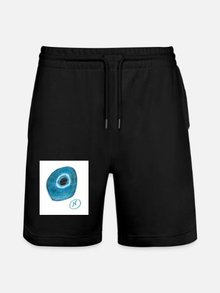 Blue_magic_eye - Stanley/Stella Unisex Bio Joggingshorts Trainer - Schwarz