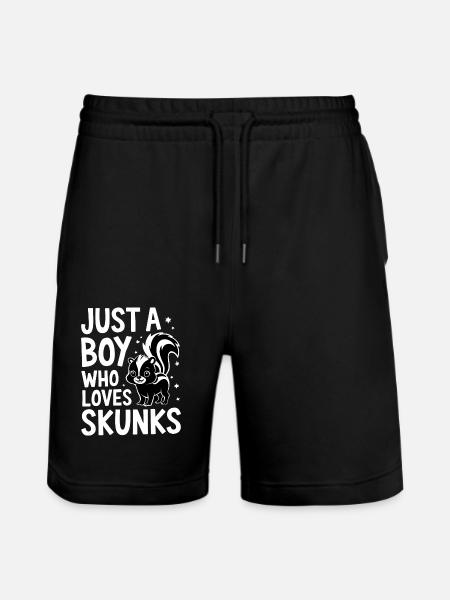 Skunk Zoo Animals - Stanley/Stella Trainer Unisex Organic Jogging Shorts - black