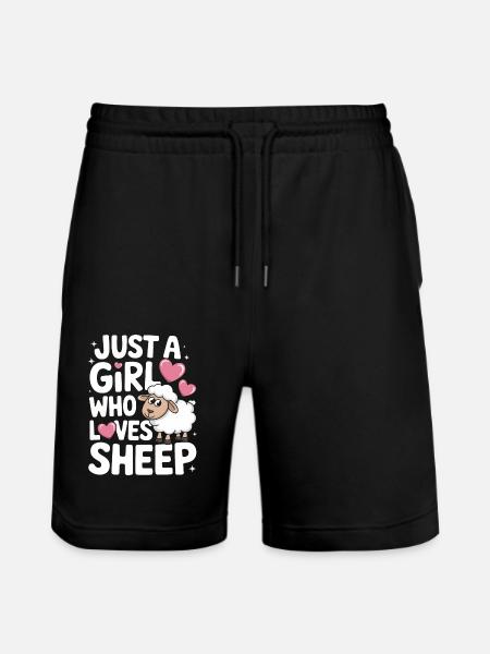 Sheep Sheep Farmer Lamb Farmer - Stanley/Stella Trainer Unisex Organic Jogging Shorts - black