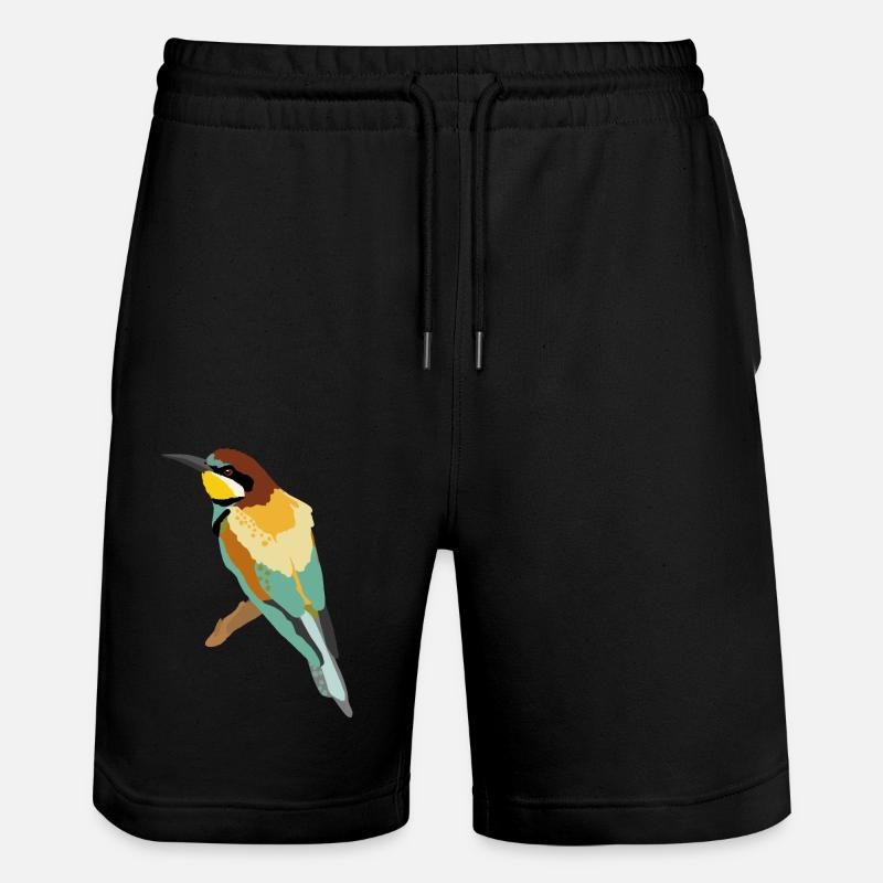 Bee-eater illustration - Stanley/Stella Trainer Unisex Organic Jogging Shorts - black