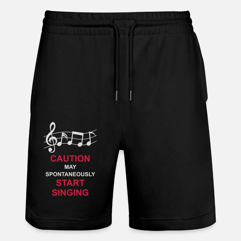 may spontaneously start singing - Stanley/Stella Trainer Unisex Organic Jogging Shorts - black