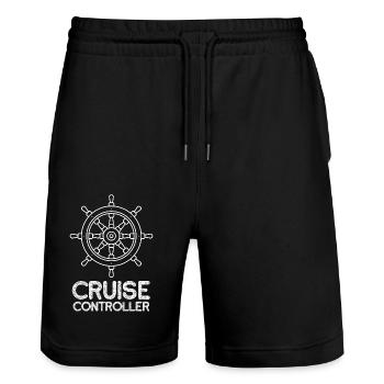 Cruise Controller | Water Command - Stanley/Stella Trainer Unisex Organic Jogging Shorts - black - Front - Nik (191cm) & Marisol (170cm)