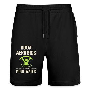 Aquagym Fitness aquatique Aqua Exercice - Short de jogging bio TRAINER Stanley/Stella unisexe - noir - Devant - Nik (191cm) & Marisol (170cm)