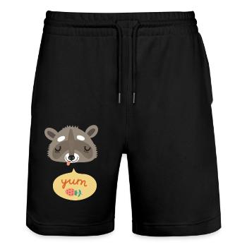 Wildtiere - Stanley/Stella Unisex Bio Joggingshorts Trainer  - Schwarz - Vorne - Nik (191cm) & Marisol (170cm)