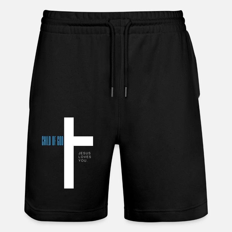 Enfant de Dieu - Short de jogging bio TRAINER Stanley/Stella unisexe - noir