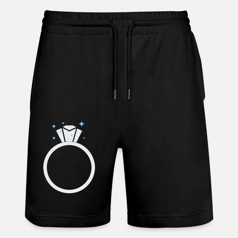Diamond Wedding ring - Stanley/Stella Trainer Unisex Organic Jogging Shorts - black