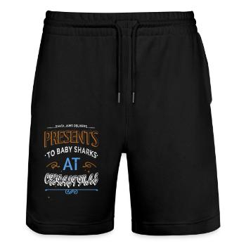 fairy tail funny sayings sayings happy dork - Stanley/Stella Unisex Bio Joggingshorts Trainer  - Schwarz - Vorne - Nik (191cm) & Marisol (170cm)