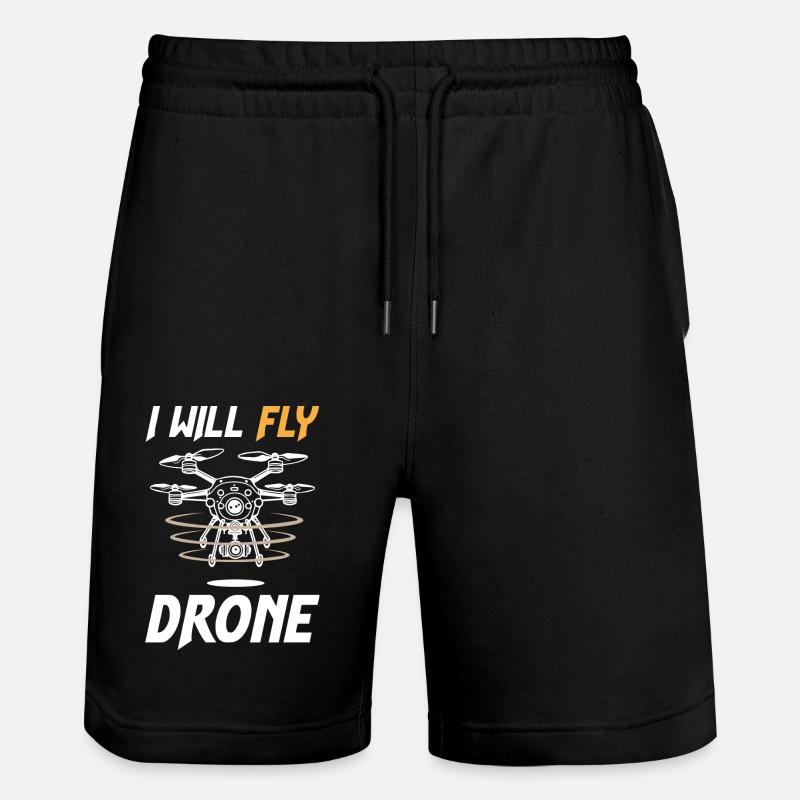 I Will Fly Drone - Stanley/Stella Unisex Bio Joggingshorts Trainer  - Schwarz