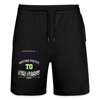 quote love geek birthday inspirational feminine - Stanley/Stella Unisex Bio Joggingshorts Trainer  - Schwarz - Vorne - Nik (191cm) & Marisol (170cm)