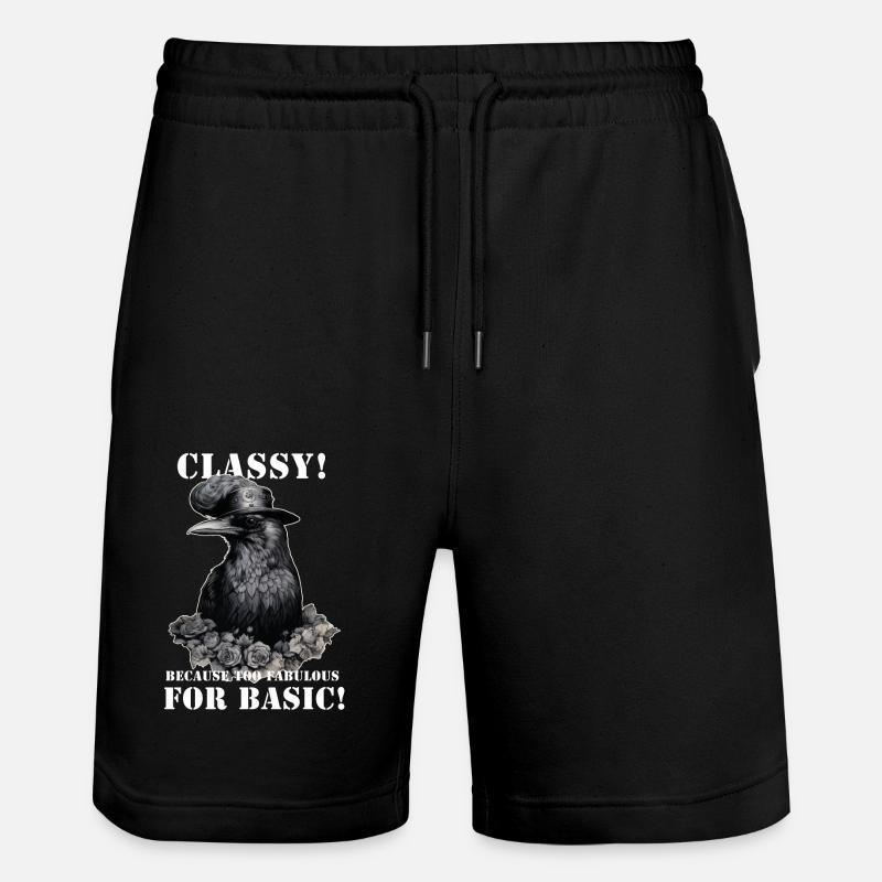 Corbeau steampunk - Short de jogging bio TRAINER Stanley/Stella unisexe - noir