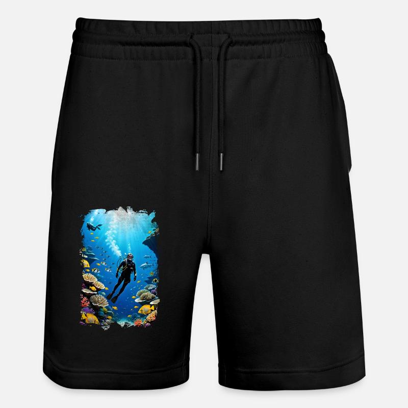 Tauchen - Stanley/Stella Unisex Bio Joggingshorts Trainer  - Schwarz