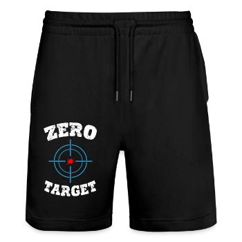 Zero Shoot - Sniper - Stanley/Stella Trainer Unisex Organic Jogging Shorts - black - Front - Nik (191cm) & Marisol (170cm)
