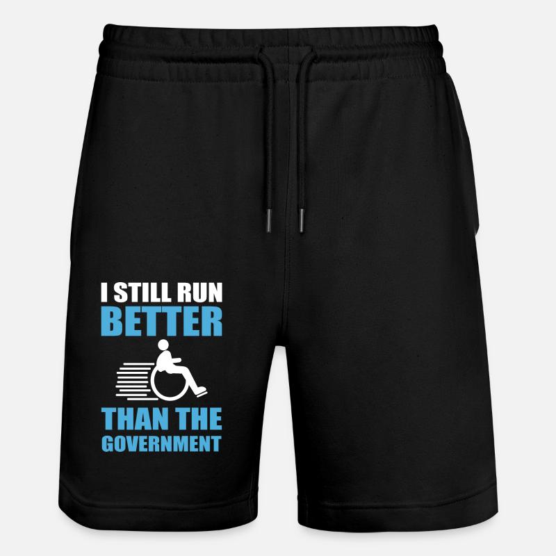 Rollstuhl - Stanley/Stella Unisex Bio Joggingshorts Trainer  - Schwarz