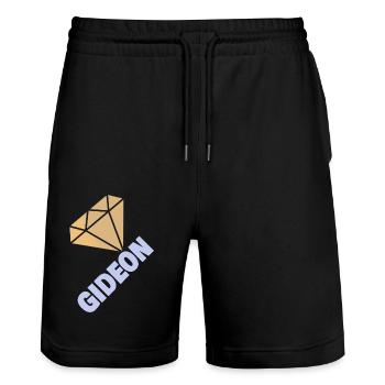 Noble Gédéon - Short de jogging bio TRAINER Stanley/Stella unisexe - noir - Devant - Nik (191cm) & Marisol (170cm)