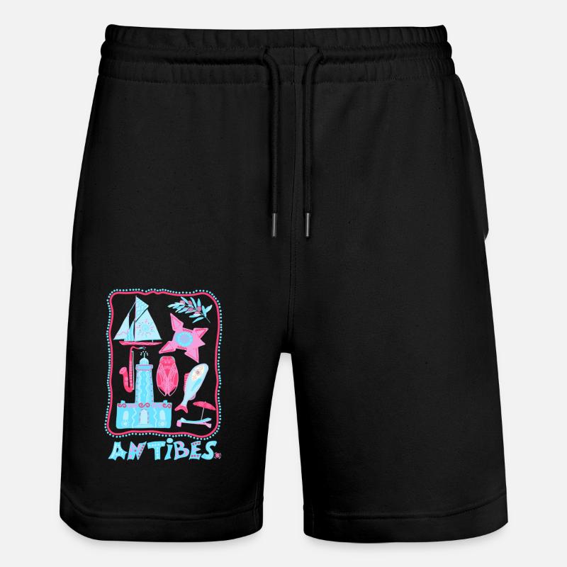 Symboles Antibes - Short de jogging bio TRAINER Stanley/Stella unisexe - noir