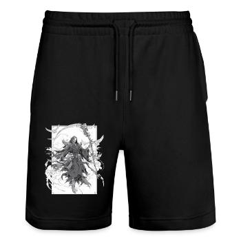 Grim Reaper Dark Grim Reaper – Art gothique de la mort - Short de jogging bio TRAINER Stanley/Stella unisexe - noir - Devant - Nik (191cm) & Marisol (170cm)