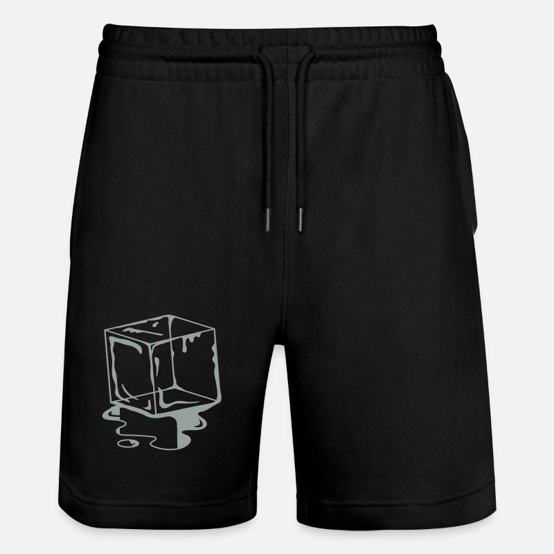 un cube de glace - Glaçon - Short de jogging bio TRAINER Stanley/Stella unisexe - noir