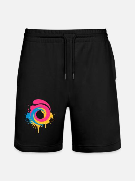 Un graffiti vortex - Short de jogging bio TRAINER Stanley/Stella unisexe - noir
