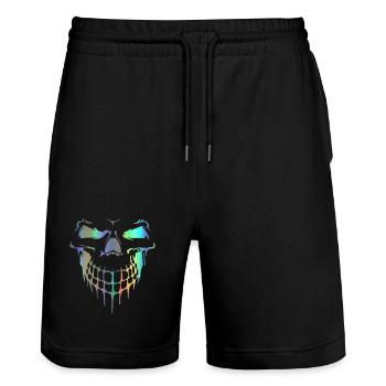 Totenkopf - Stanley/Stella Unisex Bio Joggingshorts Trainer  - Schwarz - Vorne - Nik (191cm) & Marisol (170cm)