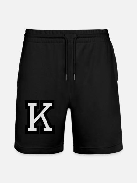 Buchstabe K - Stanley/Stella Unisex Bio Joggingshorts Trainer - Schwarz