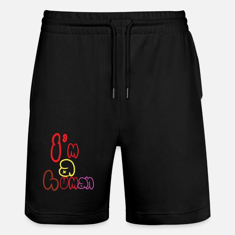 je suis un humain - Short de jogging bio TRAINER Stanley/Stella unisexe - noir