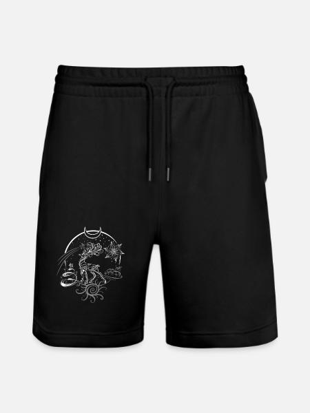 Deer Antler Christmas Yule Night - Stanley/Stella Trainer Unisex Organic Jogging Shorts - black